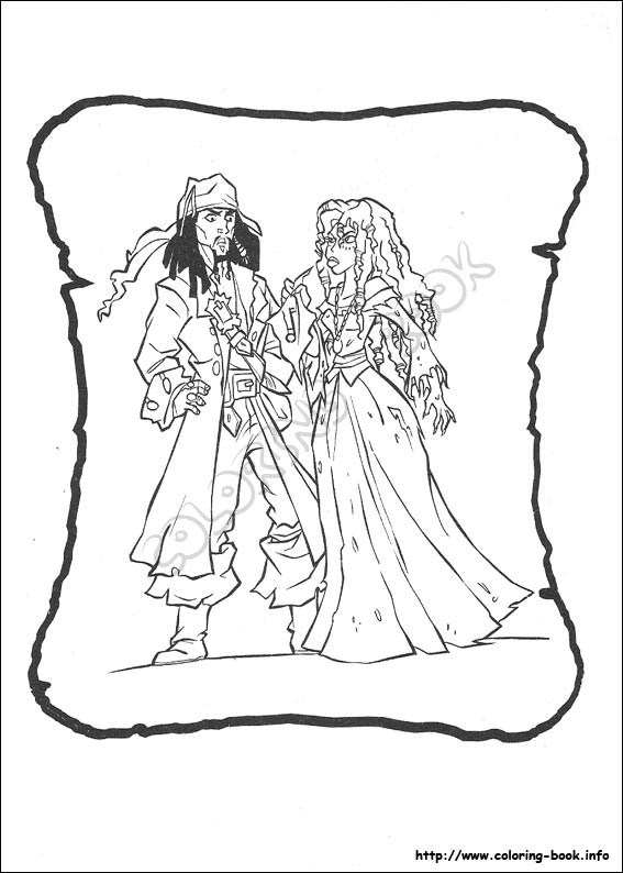 Pirates of the Caribbean coloring picture